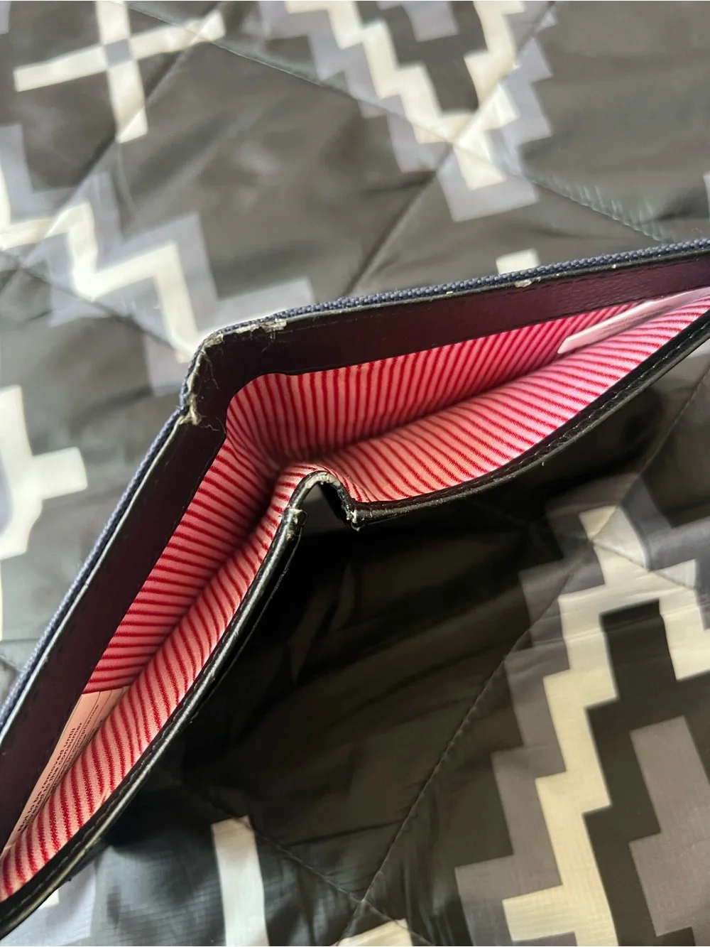 Herschel Supply Co. Navy Cross Print Bi-Fold Wallet